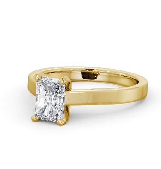 Radiant Diamond Square Prongs Engagement Ring 18K Yellow Gold Solitaire ENRA21_YG_THUMB2 