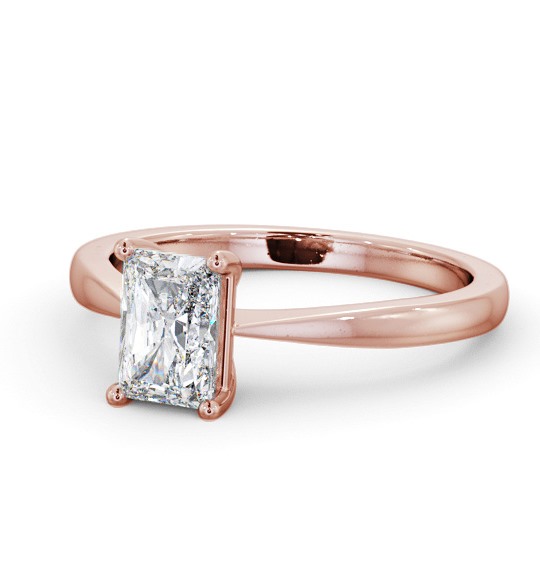 Radiant Diamond Low Setting Engagement Ring 18K Rose Gold Solitaire ENRA22_RG_THUMB2 