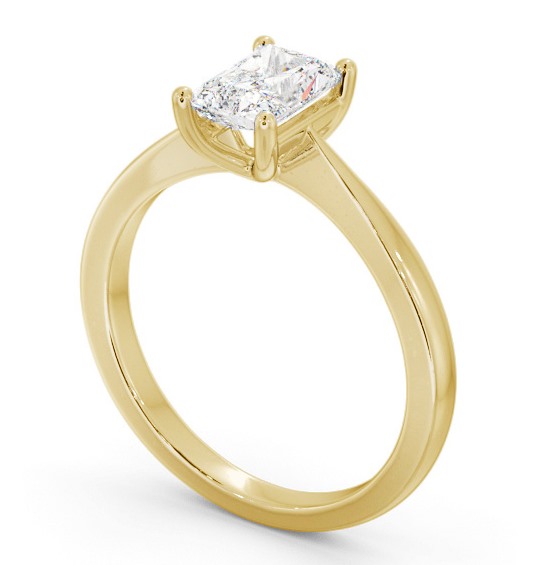 Radiant Diamond Low Setting Engagement Ring 9K Yellow Gold Solitaire ENRA22_YG_THUMB1