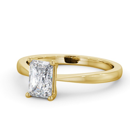 Radiant Diamond Low Setting Engagement Ring 18K Yellow Gold Solitaire ENRA22_YG_THUMB2 