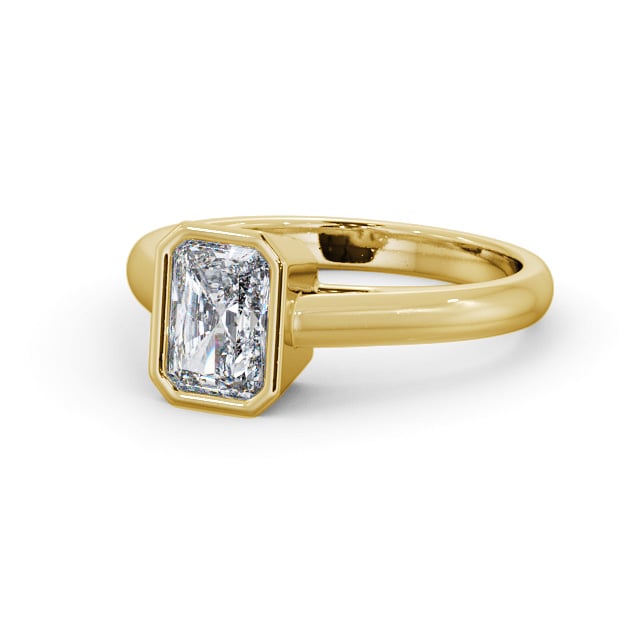 Radiant Diamond Engagement Ring 18K Yellow Gold Solitaire - liana ENRA23_YG_FLAT