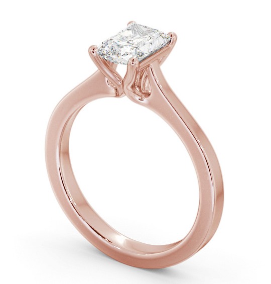 Radiant Diamond Elevated Setting Engagement Ring 18K Rose Gold Solitaire ENRA25_RG_THUMB1 