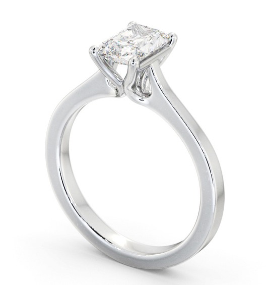 Radiant Diamond Elevated Setting Engagement Ring 18K White Gold Solitaire ENRA25_WG_THUMB1 