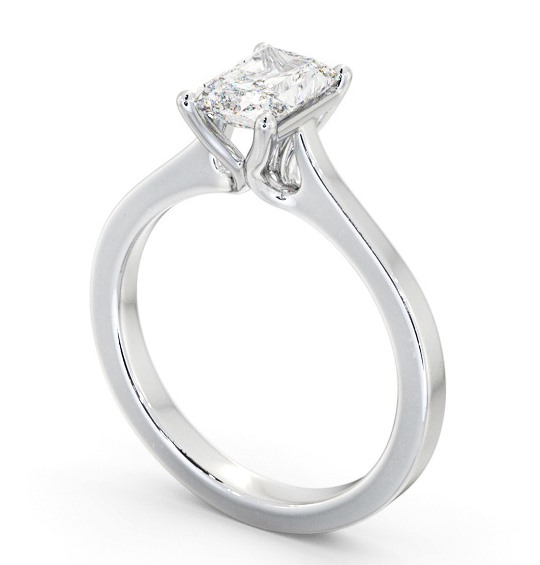 Radiant Diamond Elevated Setting Engagement Ring Platinum Solitaire ENRA25_WG_THUMB1 