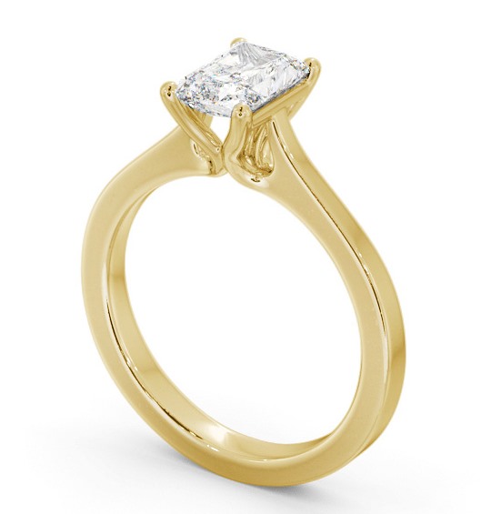 Radiant Diamond Elevated Setting Engagement Ring 18K Yellow Gold Solitaire ENRA25_YG_THUMB1 