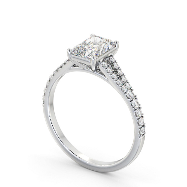 Solitaire engagement ring shop with diamond shoulders