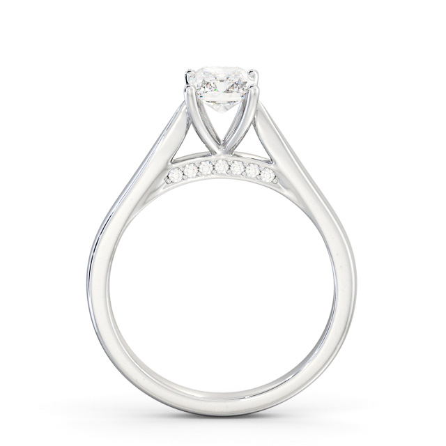 Radiant Diamond Engagement Ring 18K White Gold Solitaire - Hollesley ENRA27_WG_UP