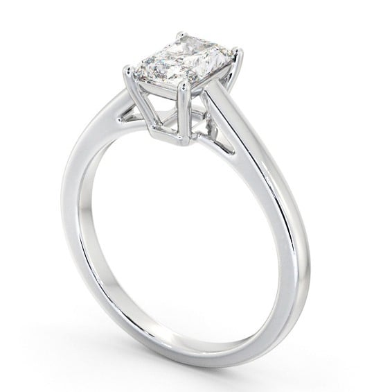 Radiant Diamond Box Style Setting Engagement Ring Palladium Solitaire ENRA28_WG_THUMB1