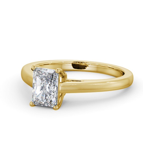 Radiant Diamond Box Style Setting Engagement Ring 18K Yellow Gold Solitaire ENRA28_YG_THUMB2 