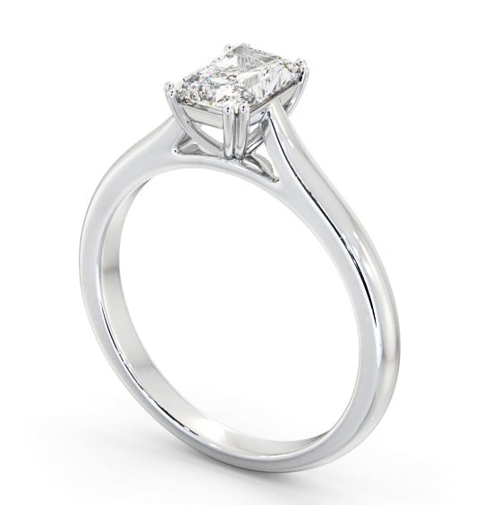  Radiant Diamond Engagement Ring 18K White Gold Solitaire - Cassan ENRA29_WG_THUMB1 