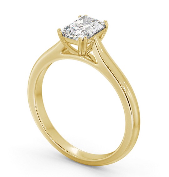 Radiant Diamond 8 Prong Engagement Ring 18K Yellow Gold Solitaire ENRA29_YG_THUMB1