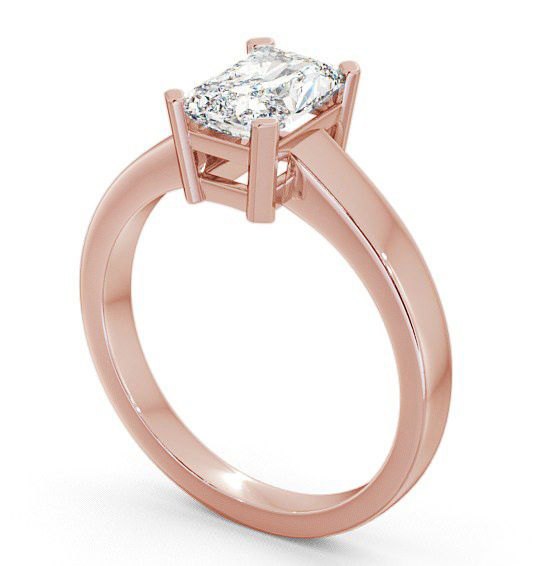 Radiant Diamond Box Setting Engagement Ring 18K Rose Gold Solitaire ENRA2_RG_THUMB1 