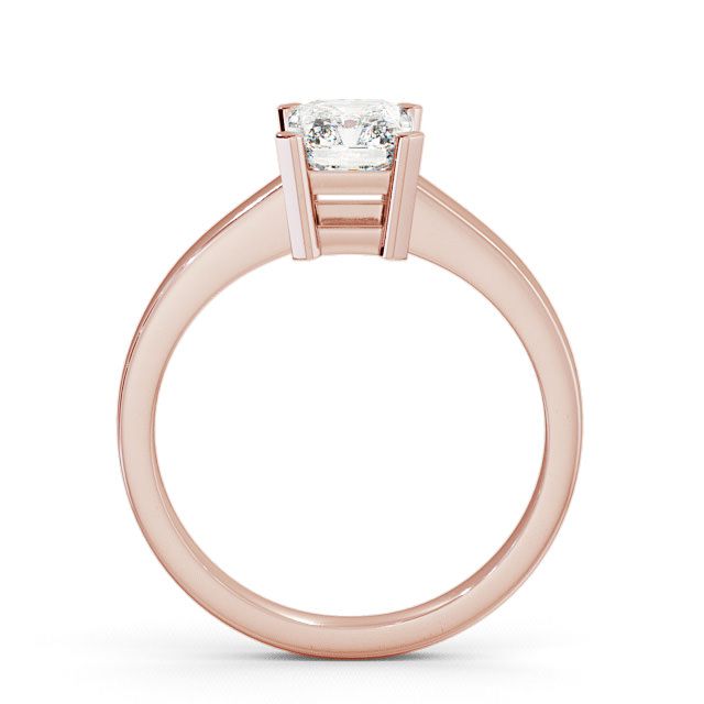 Radiant Diamond Engagement Ring 18K Rose Gold Solitaire - Oaken ENRA2_RG_UP