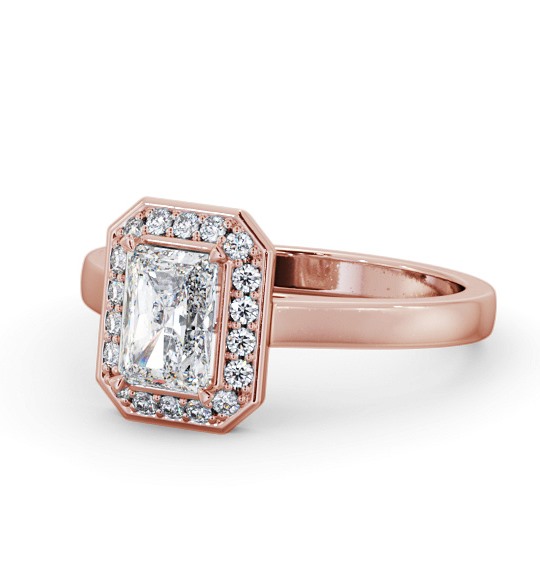 Halo Radiant Diamond Engagement Ring 9K Rose Gold ENRA33_RG_THUMB2 
