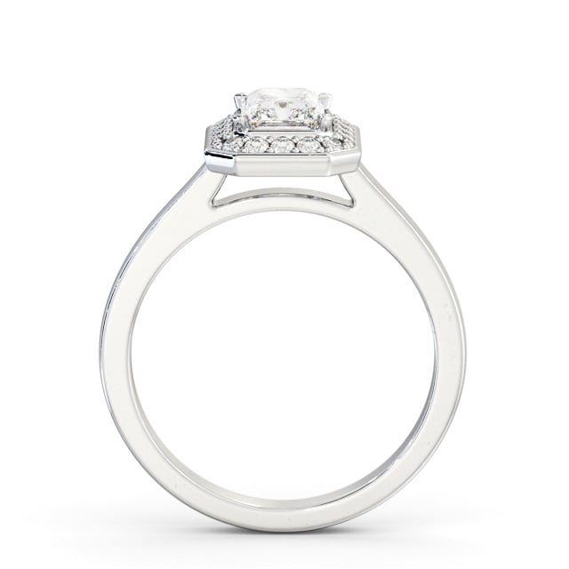 Halo Radiant Diamond Engagement Ring 9K White Gold - Astrid ENRA33_WG_UP