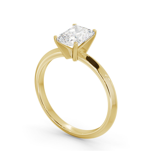 Radiant Diamond Engagement Ring 18K Yellow Gold Solitaire - Elford ...