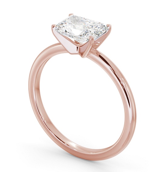  Radiant Diamond Engagement Ring 18K Rose Gold Solitaire - Andrade ENRA35_RG_THUMB1 
