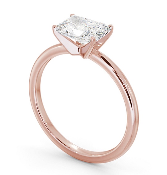 Radiant Diamond East To West Style Engagement Ring 9K Rose Gold Solitaire ENRA35_RG_THUMB1