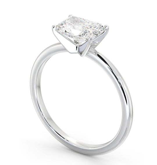 Radiant Diamond East To West Style Engagement Ring Palladium Solitaire ENRA35_WG_THUMB1