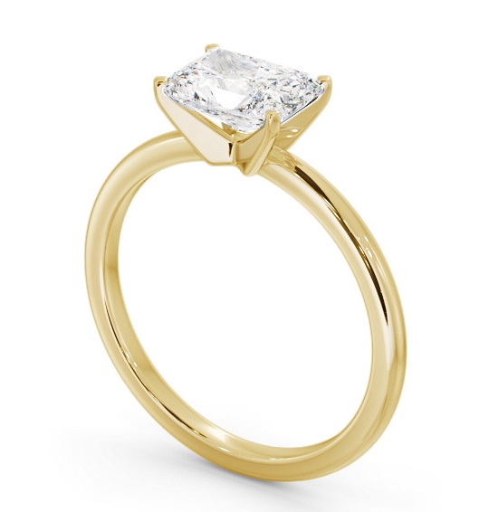 Radiant Diamond East To West Style Engagement Ring 18K Yellow Gold Solitaire ENRA35_YG_THUMB1 
