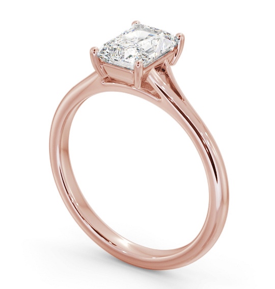 Radiant Diamond Floating Head Design Engagement Ring 9K Rose Gold Solitaire ENRA36_RG_THUMB1