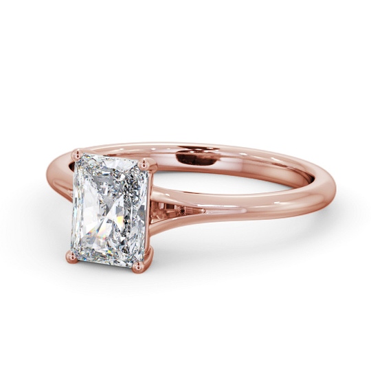 Radiant Diamond Floating Head Design Engagement Ring 18K Rose Gold Solitaire ENRA36_RG_THUMB2 