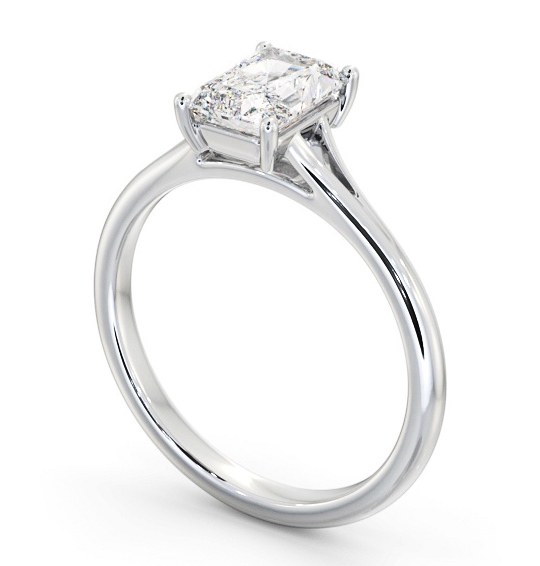 Radiant Diamond Floating Head Design Engagement Ring 9K White Gold Solitaire ENRA36_WG_THUMB1