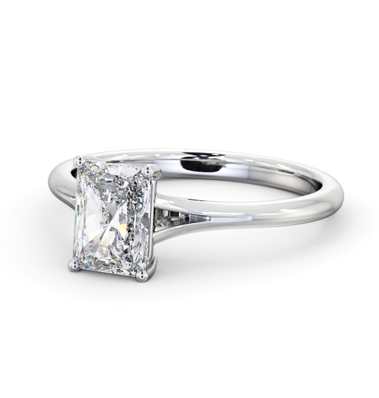 Radiant Diamond Floating Head Design Engagement Ring 18K White Gold Solitaire ENRA36_WG_THUMB2 