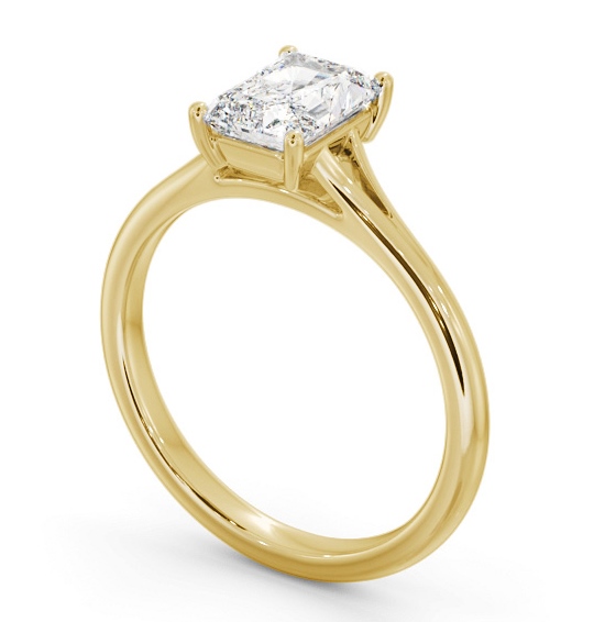 Radiant Diamond Floating Head Design Engagement Ring 9K Yellow Gold Solitaire ENRA36_YG_THUMB1