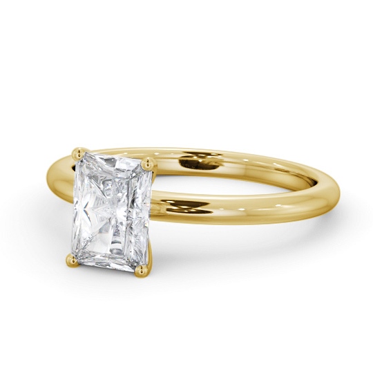 Radiant Diamond Sleek 4 Prong Engagement Ring 18K Yellow Gold Solitaire ENRA37_YG_THUMB2 