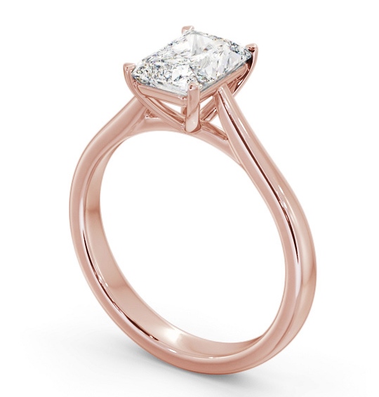 Radiant Diamond Classic 4 Prong Engagement Ring 9K Rose Gold Solitaire ENRA38_RG_THUMB1 