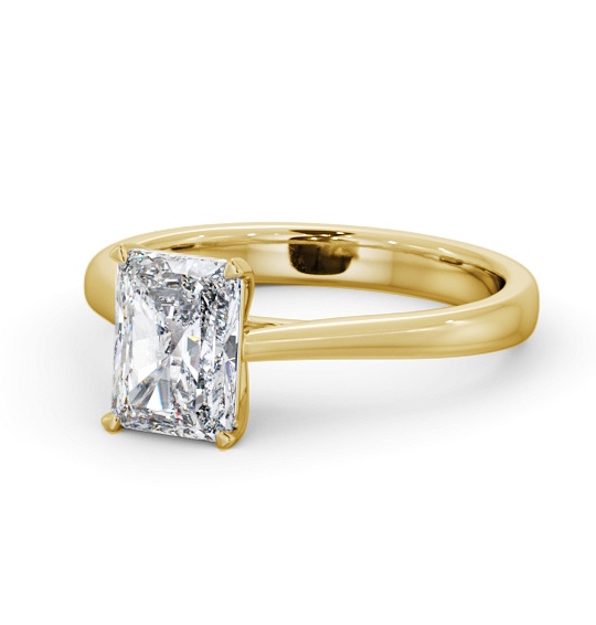 Radiant Diamond Classic 4 Prong Engagement Ring 18K Yellow Gold Solitaire ENRA38_YG_THUMB2 