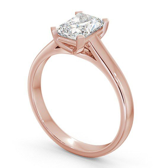 Radiant Diamond Trellis Style Engagement Ring 18K Rose Gold Solitaire ENRA3_RG_THUMB1 