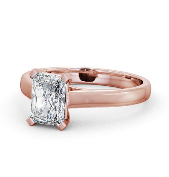 Radiant Diamond Trellis Style Engagement Ring 18K Rose Gold Solitaire ENRA3_RG_THUMB2 