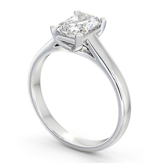 Radiant Diamond Trellis Style Engagement Ring 9K White Gold Solitaire ENRA3_WG_THUMB1
