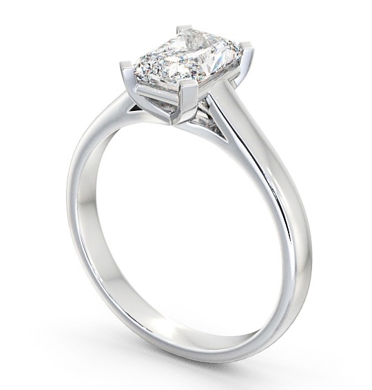 Radiant Diamond Trellis Style Engagement Ring 18K White Gold Solitaire ENRA3_WG_THUMB1 