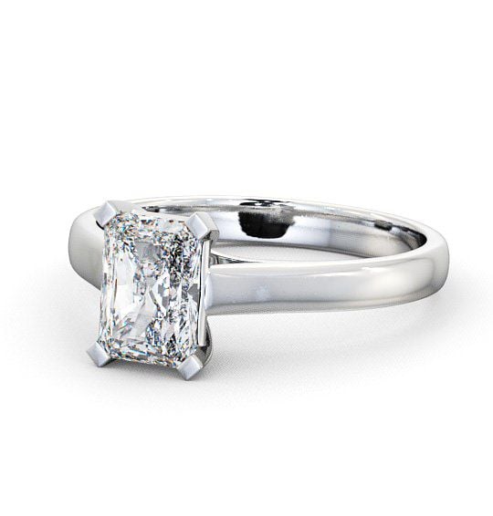Radiant Diamond Trellis Style Engagement Ring 18K White Gold Solitaire ENRA3_WG_THUMB2 