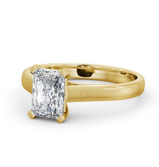Radiant Diamond Trellis Style Engagement Ring 18K Yellow Gold Solitaire ENRA3_YG_THUMB2 
