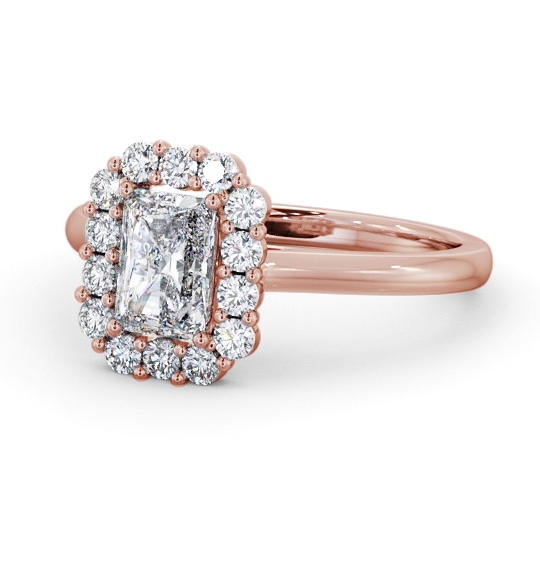 Halo Radiant Diamond Elegant Style Engagement Ring 9K Rose Gold ENRA40_RG_THUMB2 