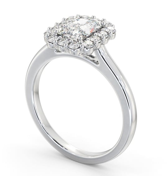  Halo Radiant Diamond Engagement Ring Platinum - Danica ENRA40_WG_THUMB1 
