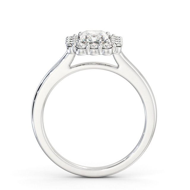 Halo Radiant Diamond Engagement Ring 9K White Gold - Danica ENRA40_WG_UP