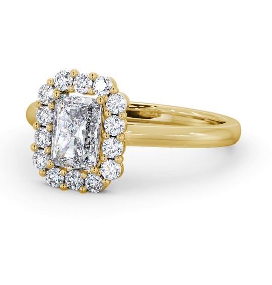  Halo Radiant Diamond Engagement Ring 9K Yellow Gold - Danica ENRA40_YG_THUMB2 