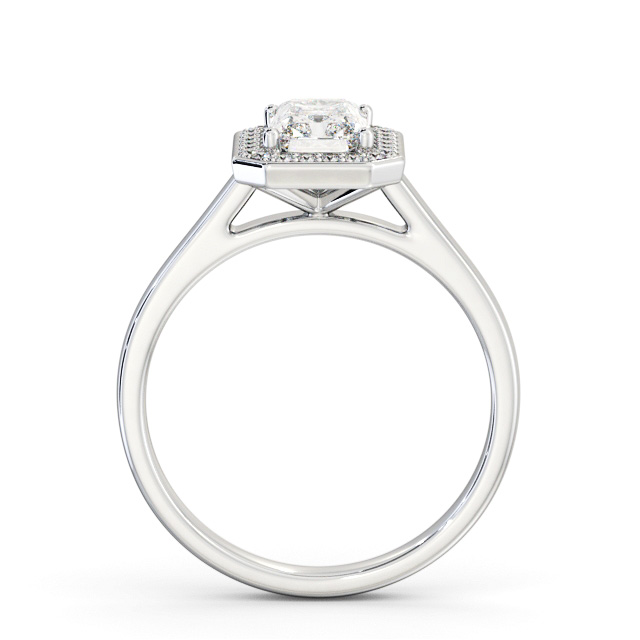 Halo Radiant Diamond Engagement Ring 18K White Gold - Correa ENRA45_WG_UP