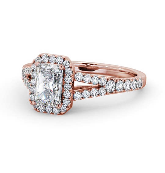  Halo Radiant Diamond Engagement Ring 9K Rose Gold - Gracey ENRA48_RG_THUMB2 