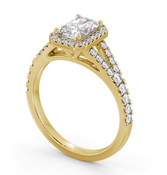 Halo Radiant Diamond Engagement Ring 9K Yellow Gold - Gracey ENRA48_YG_THUMB1