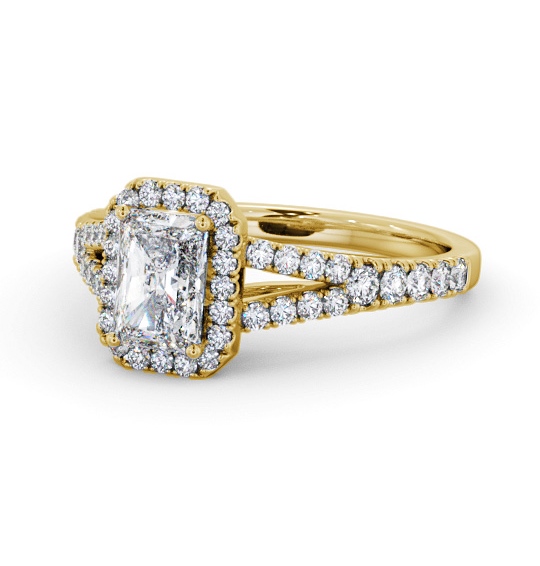  Halo Radiant Diamond Engagement Ring 18K Yellow Gold - Gracey ENRA48_YG_THUMB2 