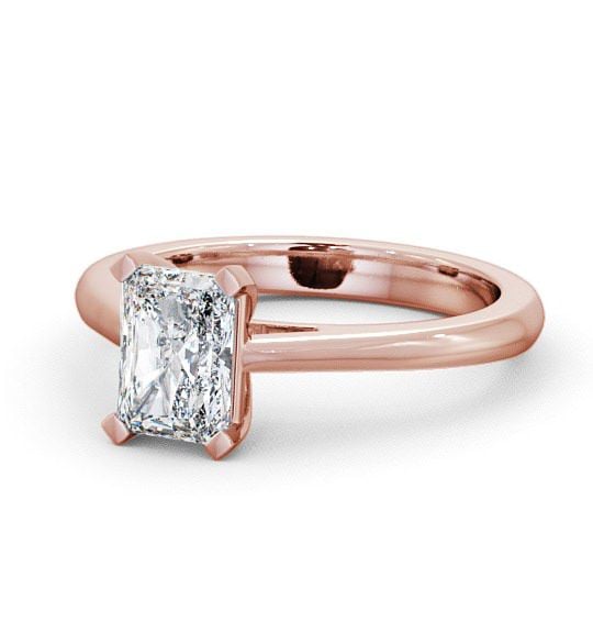  Radiant Diamond Engagement Ring 9K Rose Gold Solitaire - Etal ENRA4_RG_THUMB2 