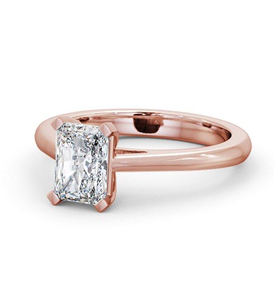 Radiant Diamond 4 Prong Engagement Ring 18K Rose Gold Solitaire ENRA4_RG_THUMB2 
