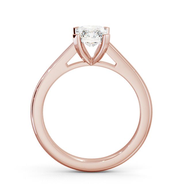 Radiant Diamond Engagement Ring 18K Rose Gold Solitaire - Etal ENRA4_RG_UP