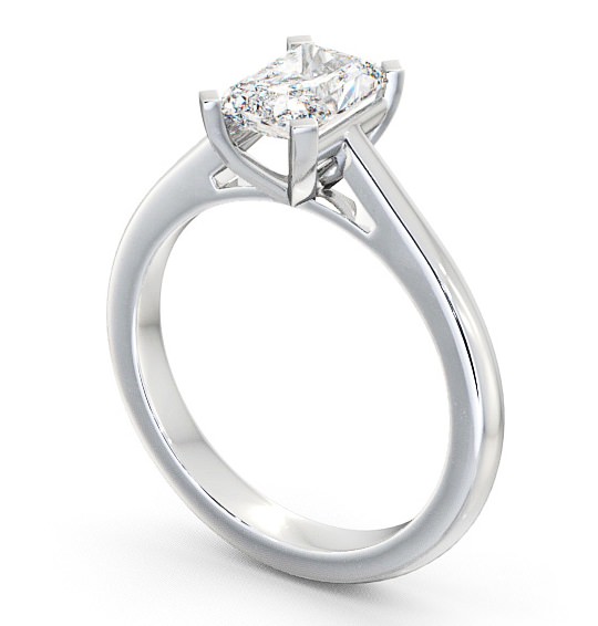 Radiant Diamond 4 Prong Engagement Ring 18K White Gold Solitaire ENRA4_WG_THUMB1 